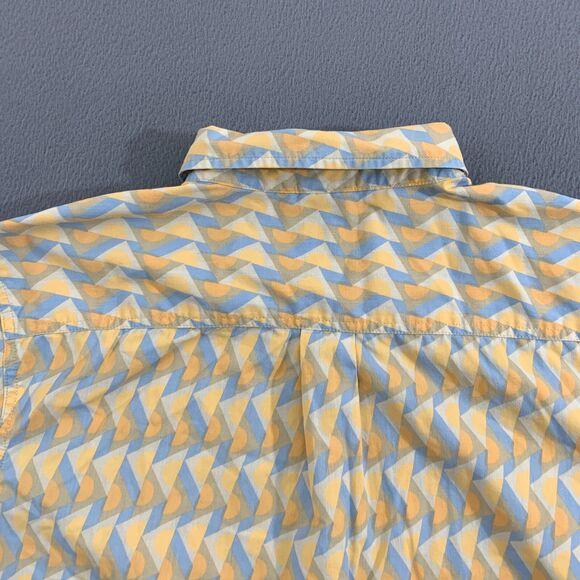 PrAna Mens Stimmersee Shirt Size Large Aura Glow Retro Geo Woven Standard Fit - Picture 3 of 10